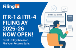 ITR-1 and ITR-4 Filing AY 2025-26