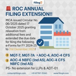 MCA Annual Filing Due Date Extension