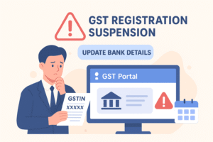 GST Registration Suspension Alert: Update Bank Account Details Now to Avoid Compliance Action 2026 GST Registration Suspension