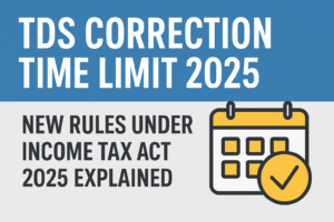 TDS Correction Time Limit 2025: New Rules Under Income Tax Act 2025 Explained TDS Correction Time Limit 2025: New Rules Under Income Tax Act 2025 Explained