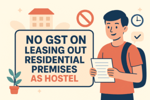 No GST on leasing out