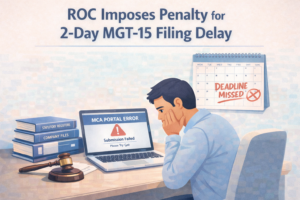 Hefty Penalty for 2-Day MGT-15 Filing Delay: Why Even Minor Non-Compliance Is Risky Penalty for 2-Day MGT-15 Filing Delay