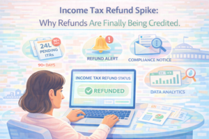 Income tax refund spike