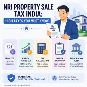 NRI property sale tax India