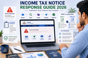 Income Tax Notice from I-T Department Response Guide 2026: Avoid Costly Mistakes & Respond Correctly Income Tax Notice from I-T Department